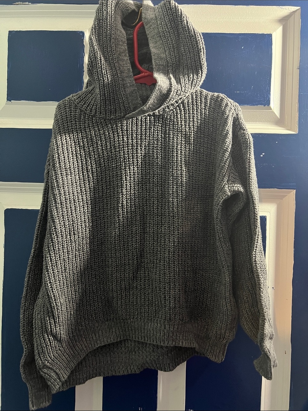 Crazy 8 Gray Hooded Knit Sweater